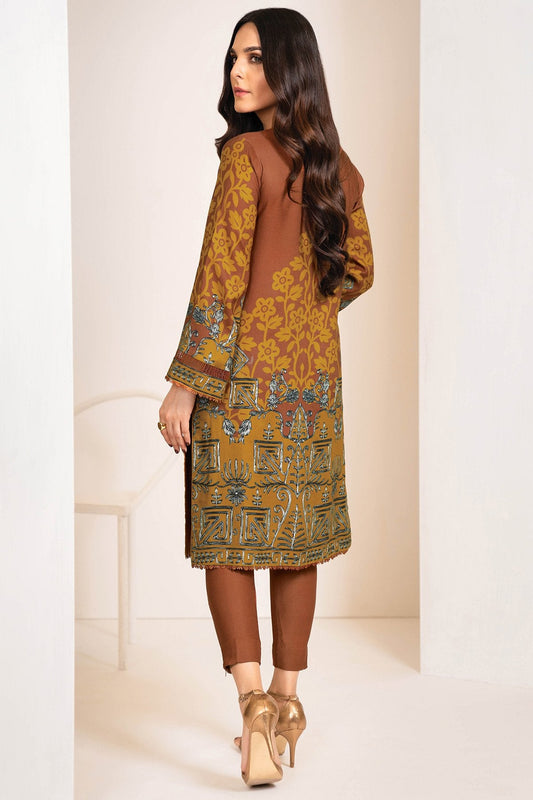 Alkaram - Two Piece Printed Twill Suit With Dyed Twill Viscose Trousers