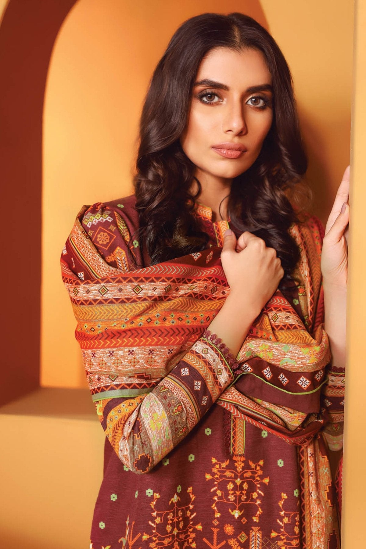 Alkaram - 3 Pc Printed Lawn Suit With Printed Dupatta
