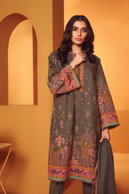 Alkaram - 3 Pc Printed Lawn Suit With Printed Dupatta