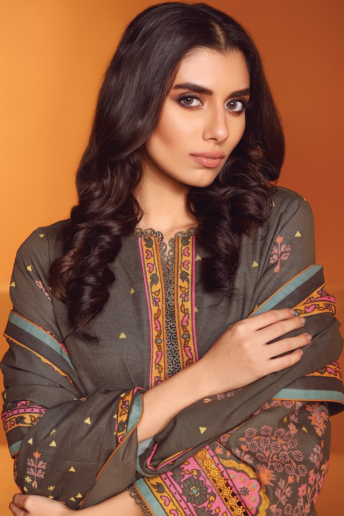 Alkaram - 3 Pc Printed Lawn Suit With Printed Dupatta