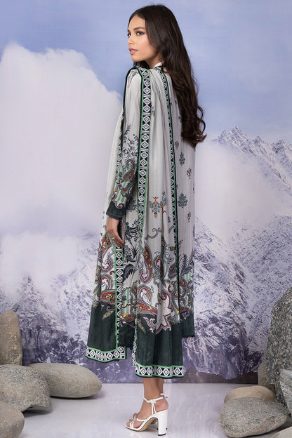 Alkaram - 3 Pc Printed Twill Viscose Suit With Twill Viscose Dupatta