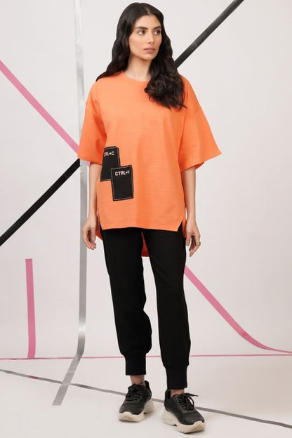 Cotton Slub Jersey Long Shirt