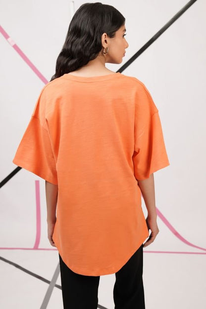 Cotton Slub Jersey Long Shirt