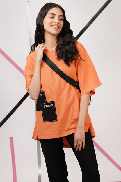 Cotton Slub Jersey Long Shirt