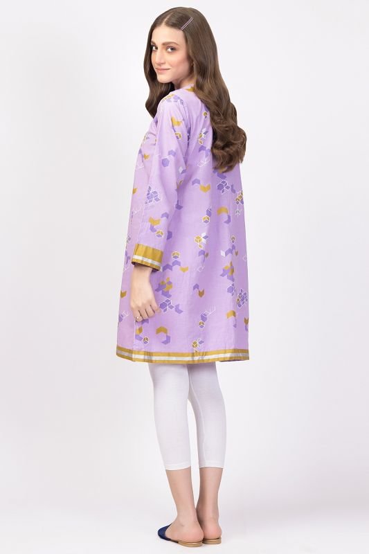 Dyed Embroidered Cambric Kurti