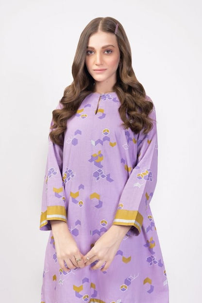 Dyed Embroidered Cambric Kurti