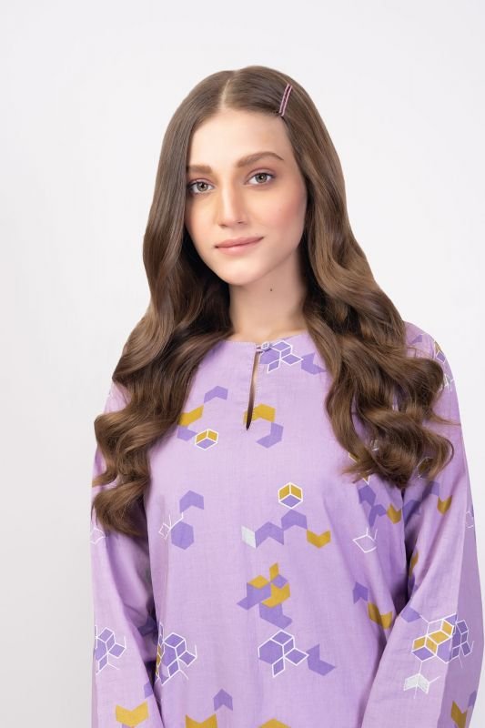 Dyed Embroidered Cambric Kurti