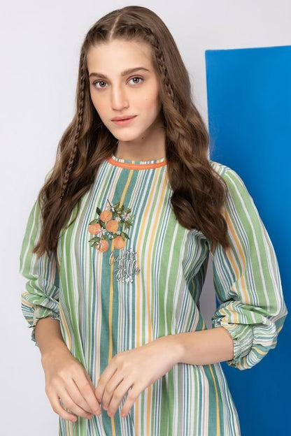 Printed Embroidered Lawn Kurti