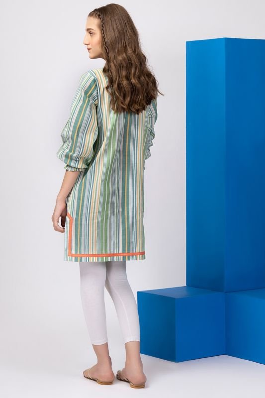 Printed Embroidered Lawn Kurti