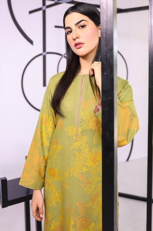 Dyed Jacquard Kurti