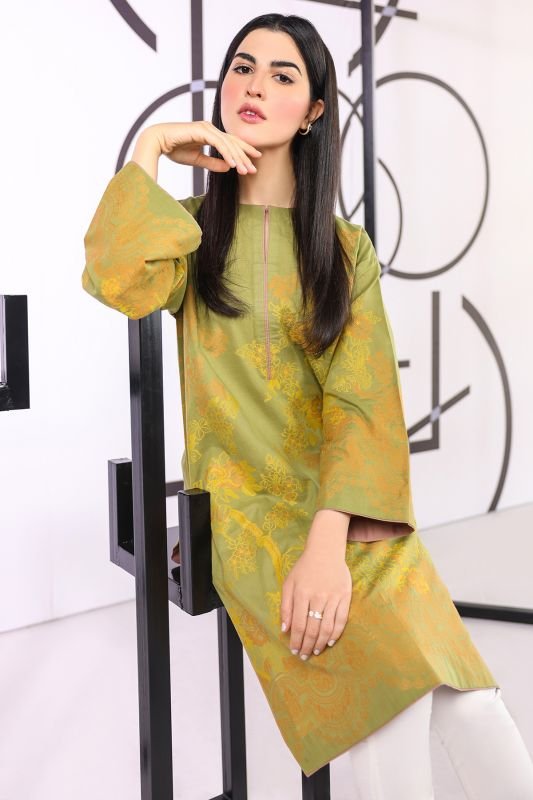 Dyed Jacquard Kurti