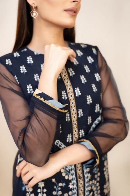 2 Piece Formal Organza Suit<br/>Shirt Trouser