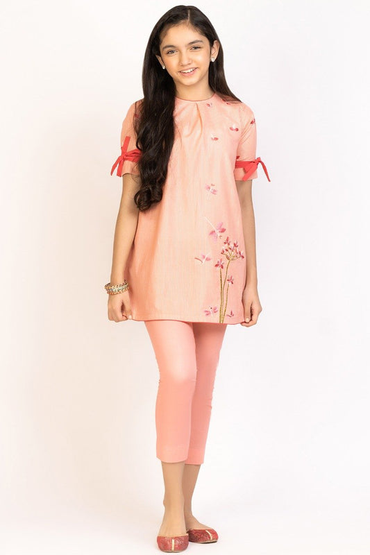 2 Pc Embroidered Jacquard Outfit