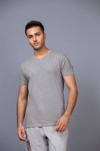 Half Sleeve V-Neck Cotton Top