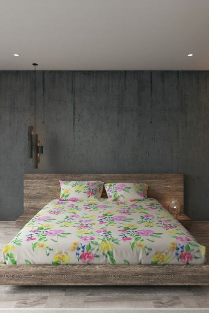 Alkaram - Printed Satin Luxury Bedsheet Set T-300