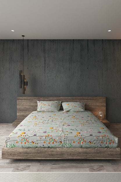 Alkaram - Printed Satin Luxury Bedsheet Set T-300