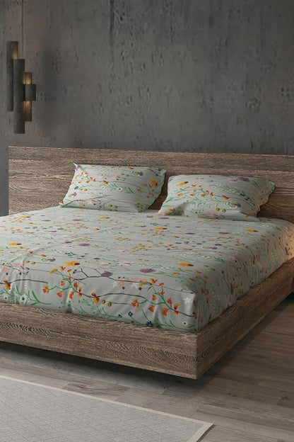 Alkaram - Printed Satin Luxury Bedsheet Set T-300