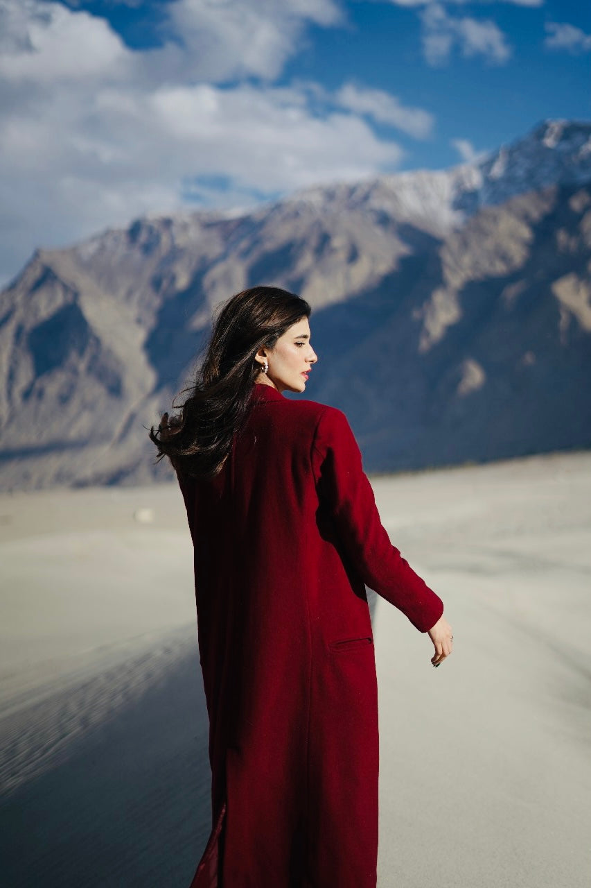 Chaos - The Desert Rose - Deep Burgundy Long Coat