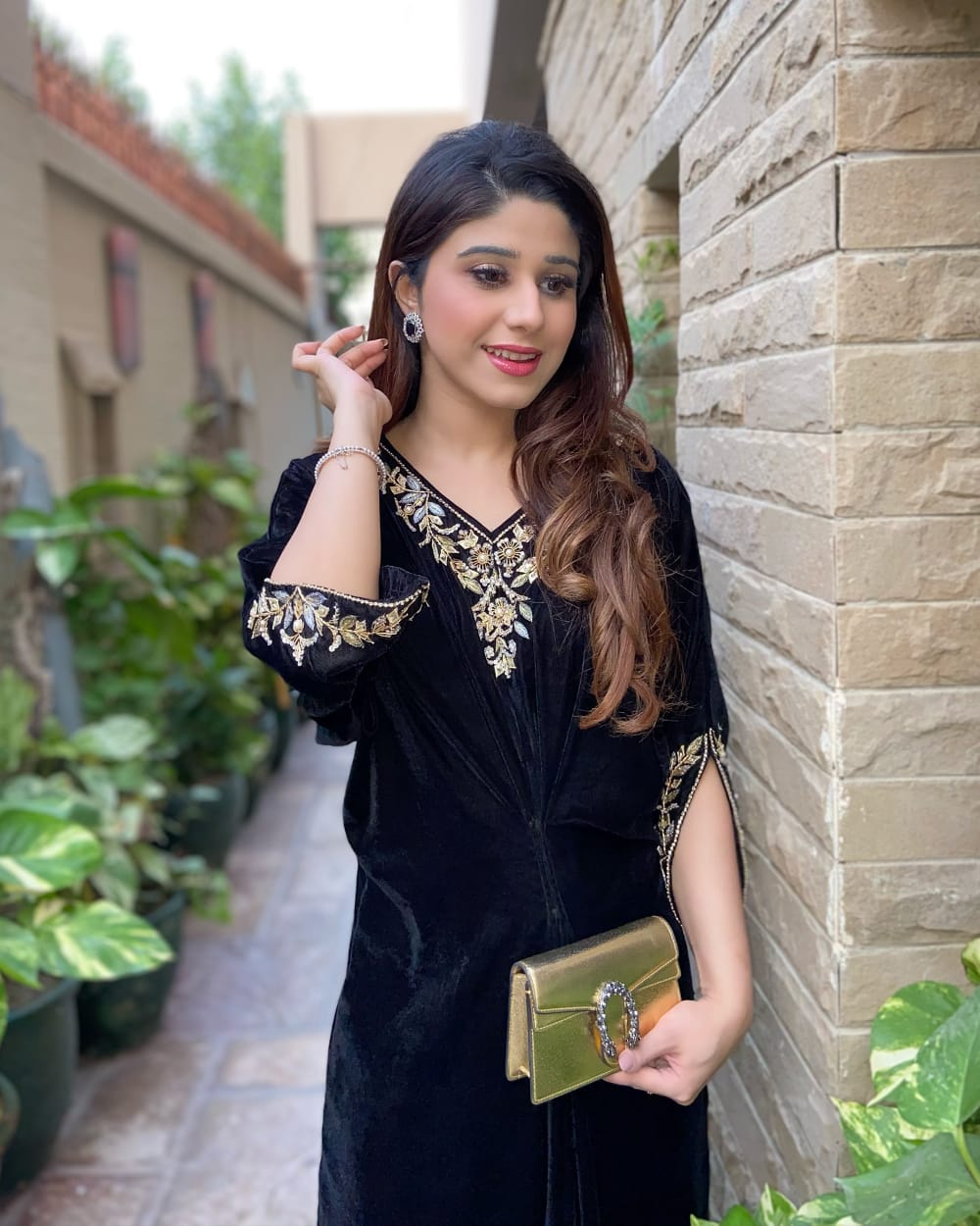 Sammy K - Black Velvet Caftan