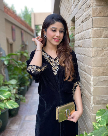 Sammy K - Black Velvet Caftan