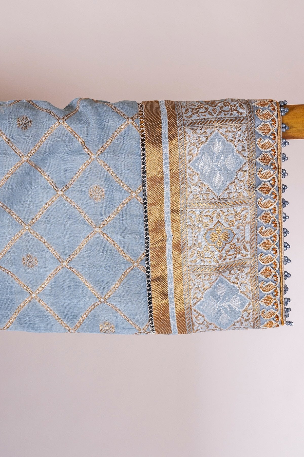 Alkaram - Three Piece Jacquard Embroidered Suit With Jacquard Dupatta
