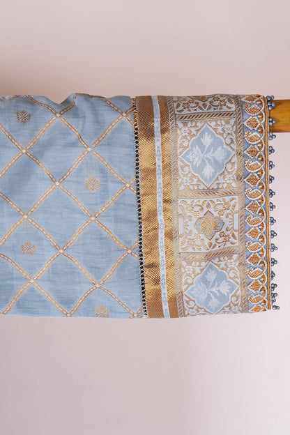 Alkaram - Three Piece Jacquard Embroidered Suit With Jacquard Dupatta