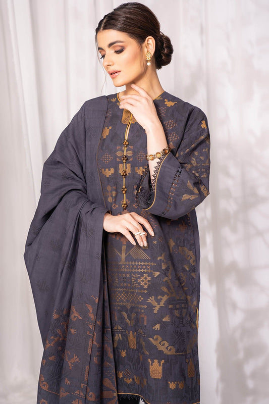 Alkaram - Three Piece Jacquard Suit with Jacquard Dupatta