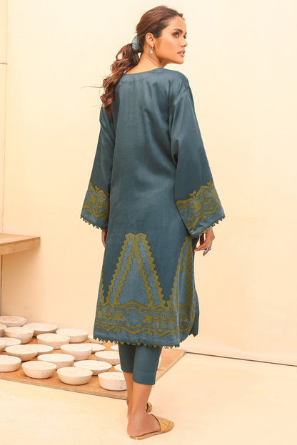 Alkaram - 3 Pc Embroidered Suit With Silk Dupatta