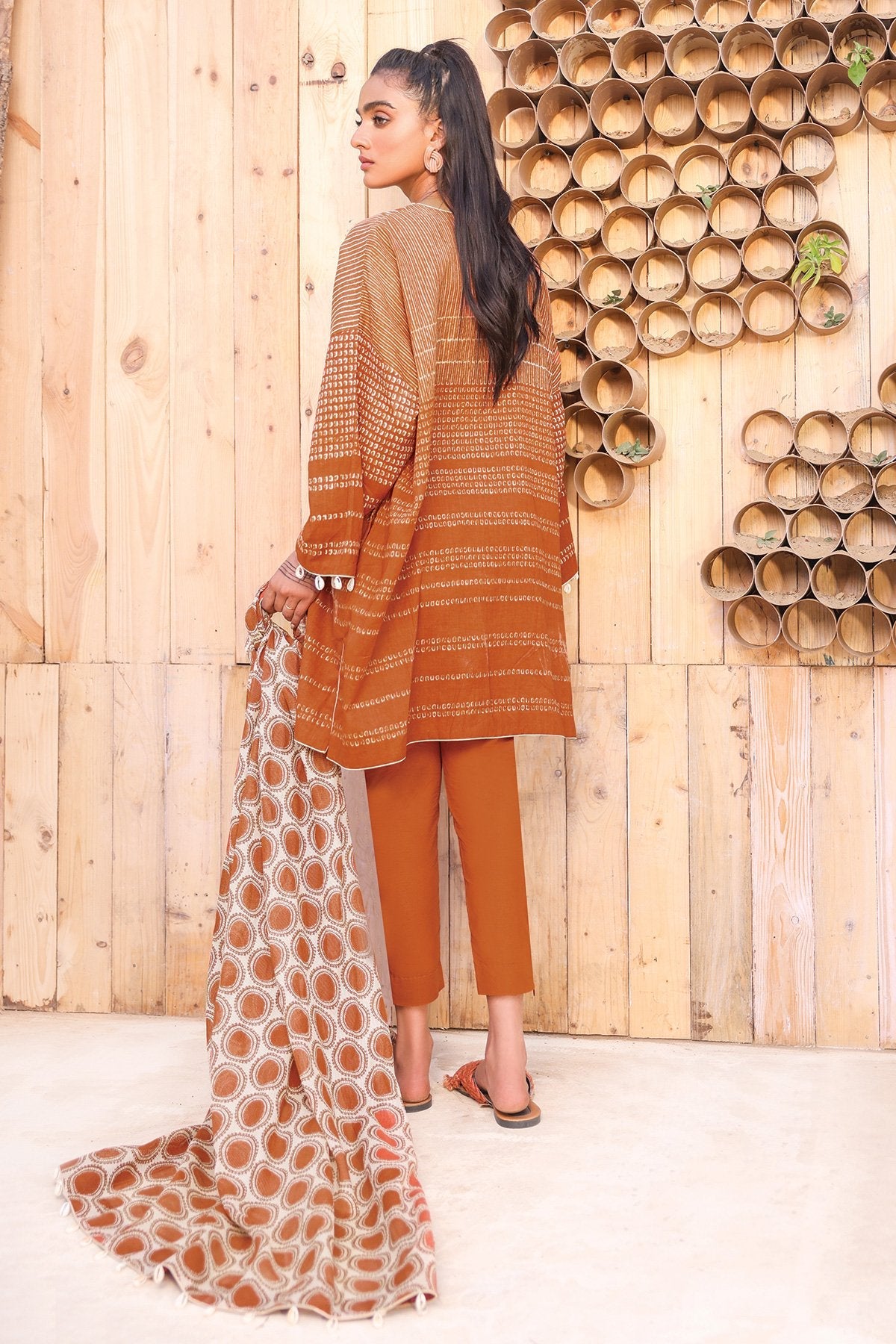 Alkaram - 3 Pc Embroidered Suit With Cotton Net Dupatta
