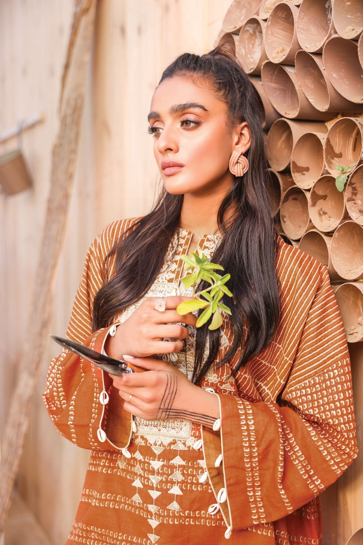 Alkaram - 3 Pc Embroidered Suit With Cotton Net Dupatta