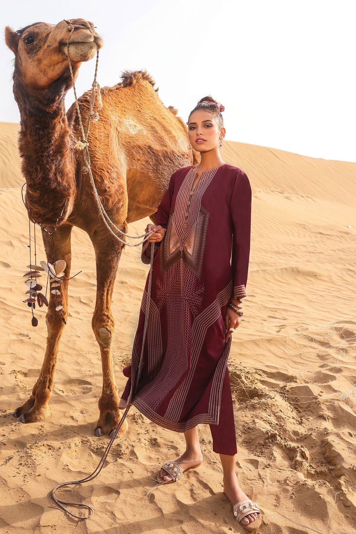 Alkaram - 2 Pc Embroidered Suit With Cambric Trouser