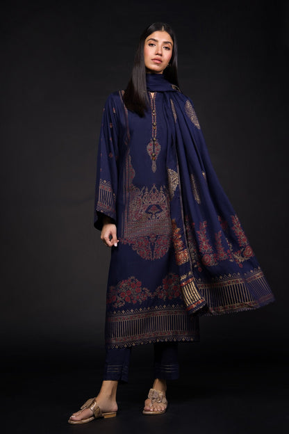 3 Pc Printed Jacquard Outfit