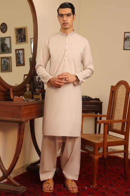 Dyed Embroidered Cotton Shalwar Kameez