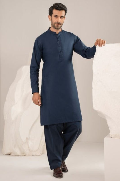 Dyed Embroidered Latha Shalwar Kameez