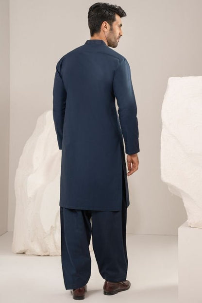 Dyed Embroidered Latha Shalwar Kameez