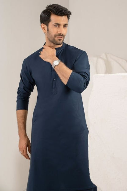 Dyed Embroidered Latha Shalwar Kameez
