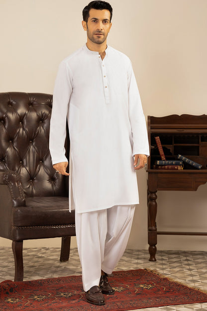 Dyed Embroidered Blended Shalwar Kameez