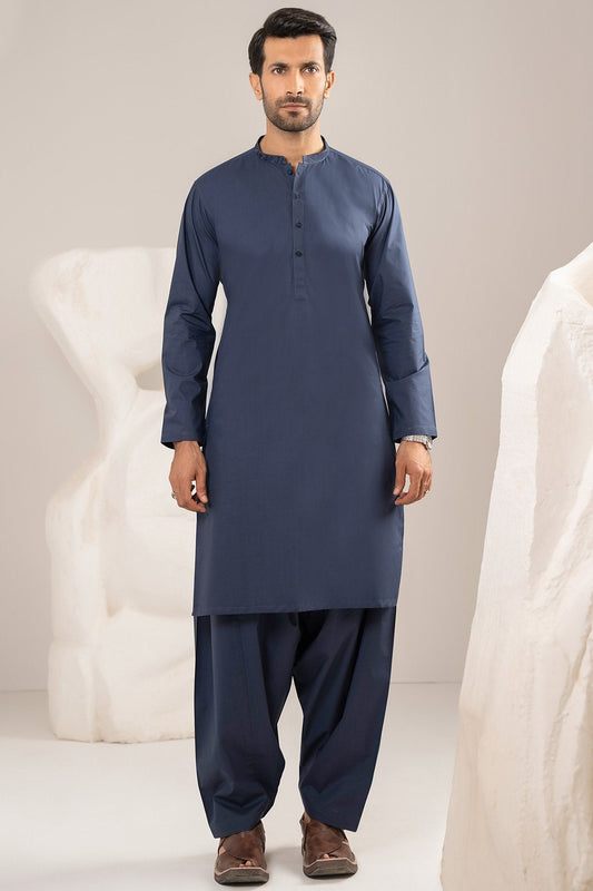 Dyed Embroidered Cotton Shalwar Kameez