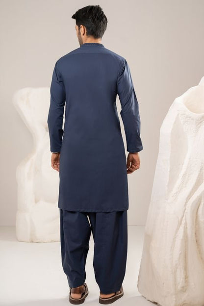 Dyed Embroidered Cotton Shalwar Kameez