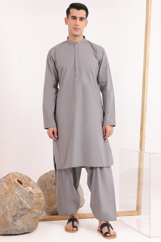 Dyed Embroidered Cambric Shalwar Kameez