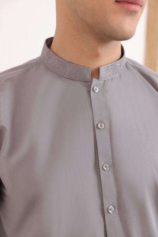 Dyed Embroidered Cambric Shalwar Kameez