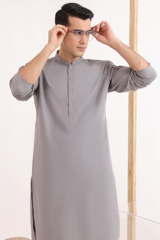 Dyed Embroidered Cambric Shalwar Kameez