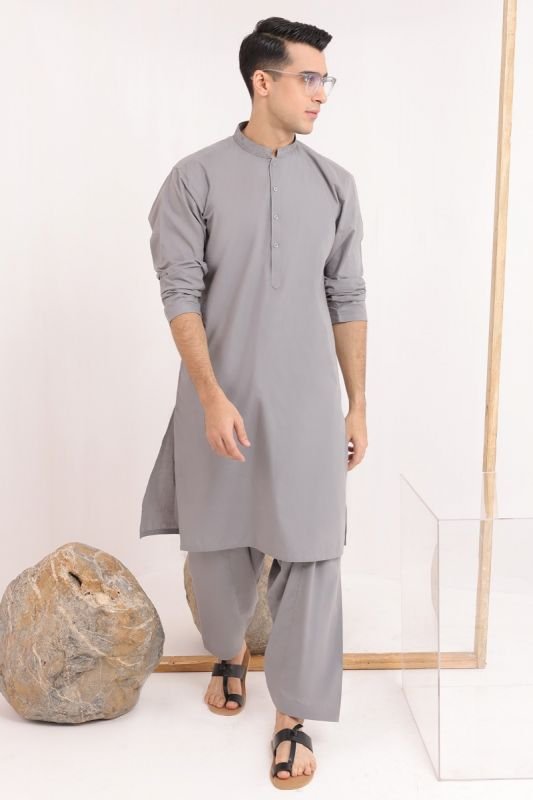 Dyed Embroidered Cambric Shalwar Kameez