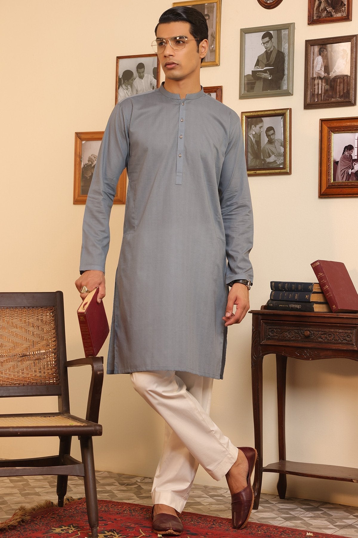 Dyed Dobby Kurta
