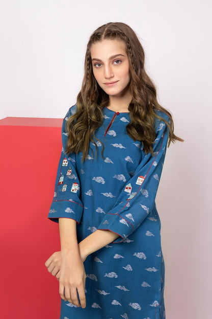 Alkaram - Printed Embroidered Jacquard Kurti