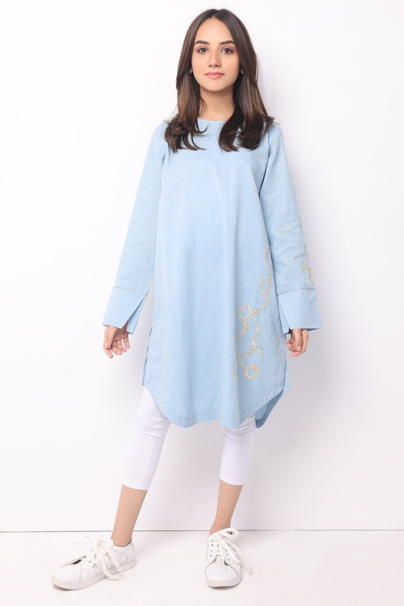 Yarn Dyed Embroidered Kurti