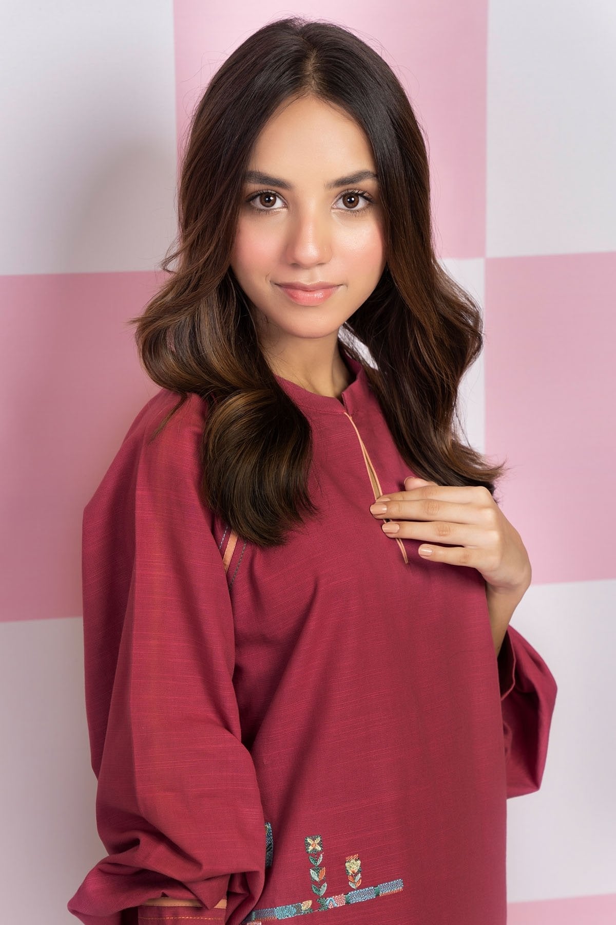 Alkaram - Dyed Embroidered Khaddar Kurti