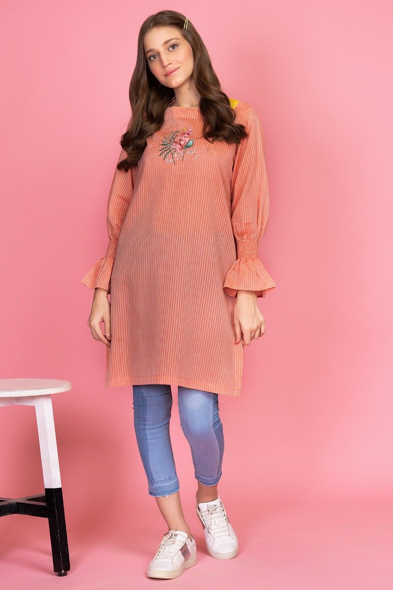 Yarn Dyed Embroidered Kurti