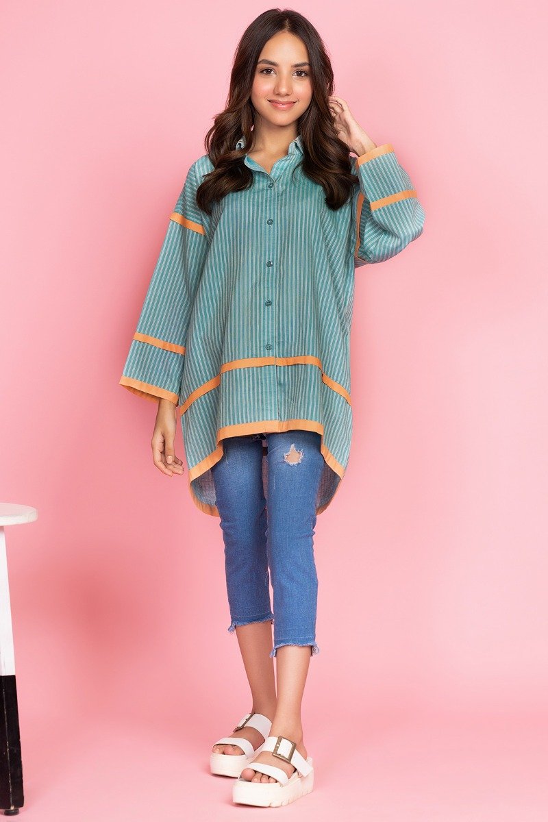 Embroidered Yarn Dyed Kurti