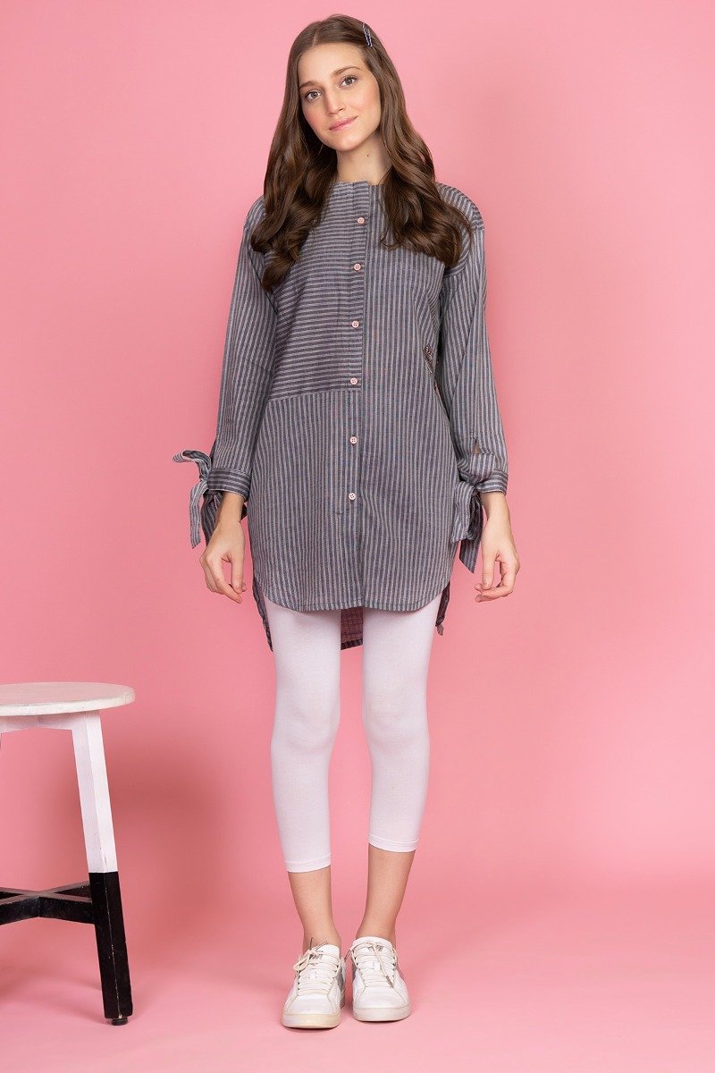 Embroidered Yarn Dyed Kurti